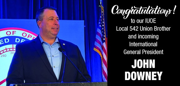 Congratulations Newly Elected IUOE General President John Downey